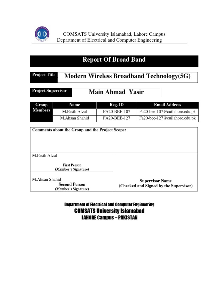 5G Wireless Broadband Technology Report | PDF | Internet Of Things ...