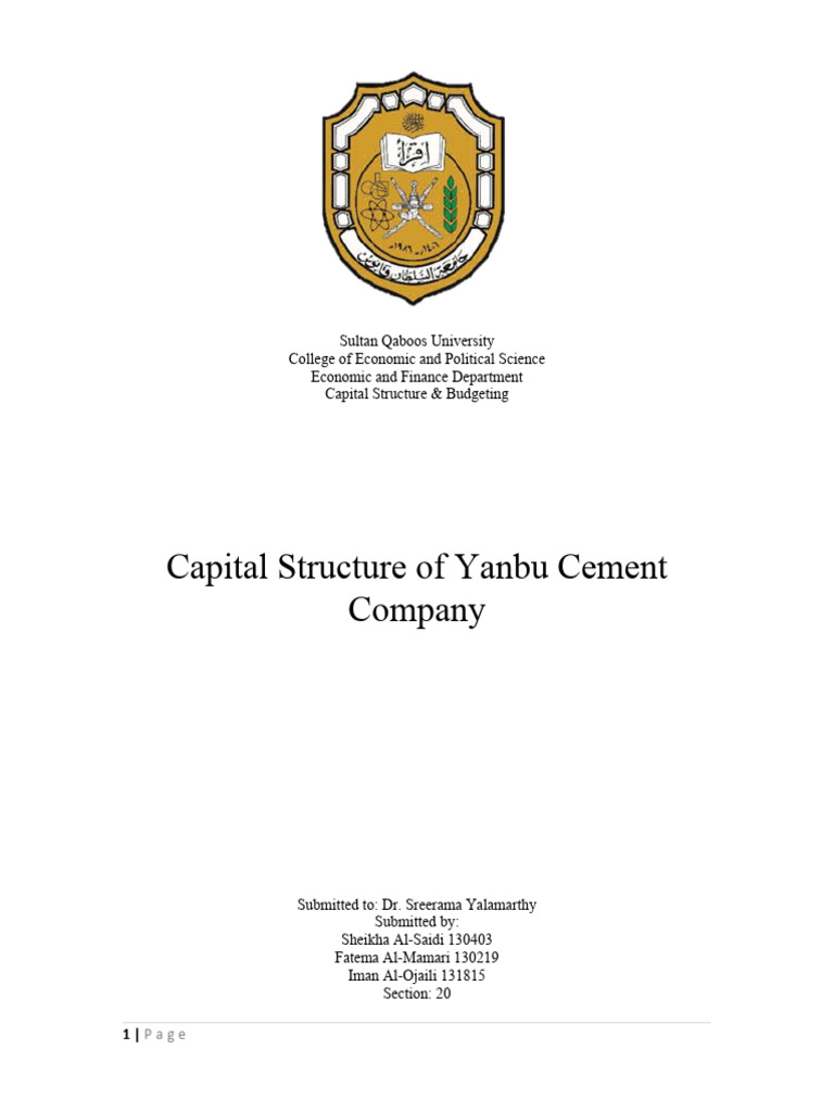 Capital Structure Pdf Capital Structure Cost Of Capital