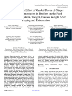 Evaluating The Effect of Graded Doses of Ginger Powder Augmentation in Broilers On The Feed Consumption Pattern, Weight, Carcass Weight After Flaying and Evisceration