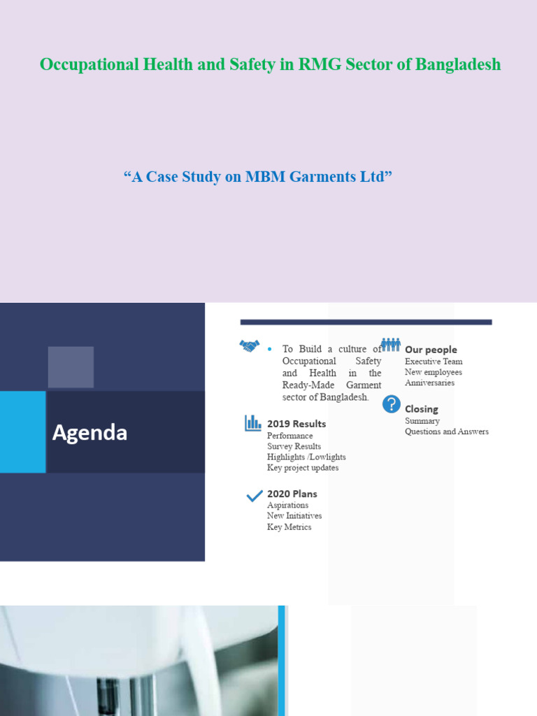 Occupational Health and Safety in RMG Sector of | PDF