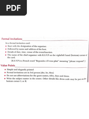 Formal Invitation. Card Format.