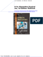 Test Bank For Alexanders Surgical Procedures 1st Edition Rothrock