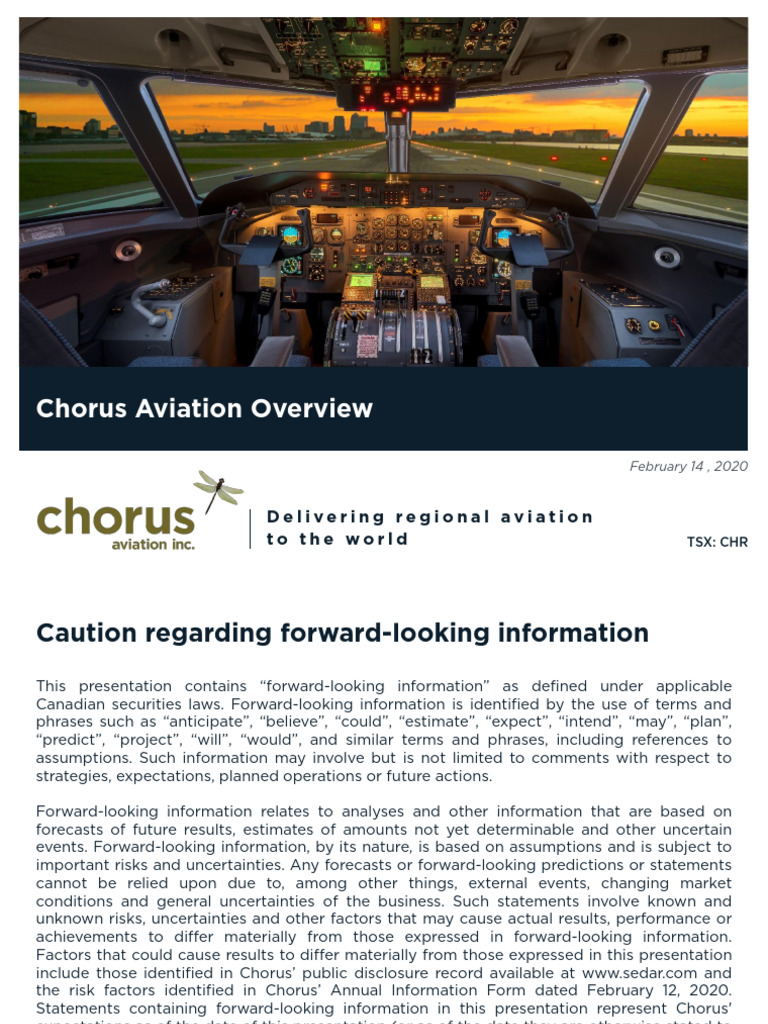 Chorus Investor Presentation February 14 2020 PDF Risk Information