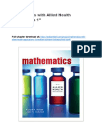 Mathematics With Allied Health Applications 1st Edition Aufmann Lockwood Test Bank
