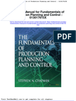 Solution Manual For Fundamentals of Production Planning and Control 013017615x