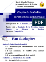 Chapitre 1 - Généralités Sur Les Scoiétés Commerciales