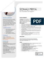 Resume Sonali QA Automation