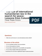 The Role of International Humanitarian Law in The Search For Peace: Lessons From Colombia (Cesar Rojas-Orozco)