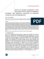 Exploring The Effects of Shared Leadership On Open Innovation in Vietnamese Manufacturing Enterprises: Examining The Mediating Influence of Strategic Consensus and Team Performance