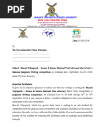 Invitation Letter To Law Schools For Participation Surana Trial Advocacy Moot 2016