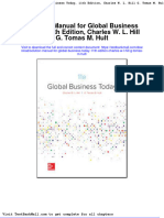 Solution Manual For Global Business Today 11th Edition Charles W L Hill G Tomas M Hult