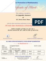 IPM 2nd Grade Final Exam Certificate