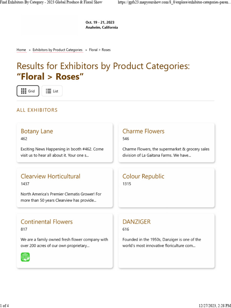 Fruit Logistica Exhibitors List PDF