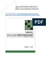 Sampling Design and Analysis Advanced Series 2nd Edition Lohr Solutions Manual