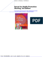 Solution Manual For Health Promotion in Nursing 3rd Edition