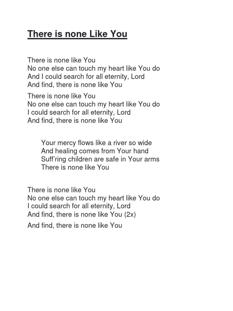 There is none like you pdf religion spirituality