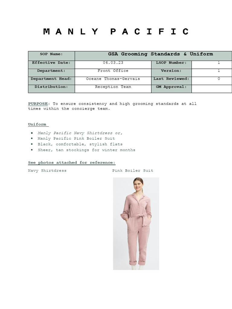 GSA Uniform and Grooming Standards | PDF | Career & Growth