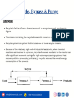 Recycle, Bypass & Purge