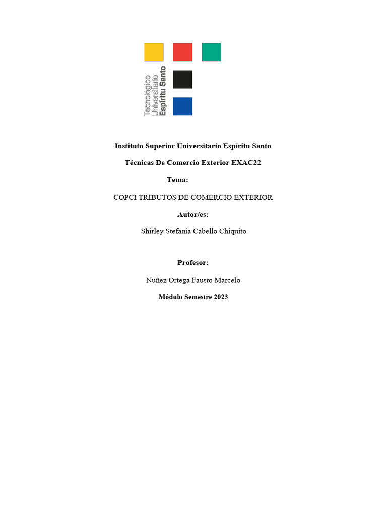 Actividad Autónoma 1 Tecnicas Comercio Exterior | PDF | aduana | El ...