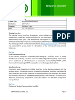 Wordpress Administrator - Training Report