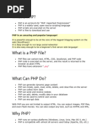 What Is PHP