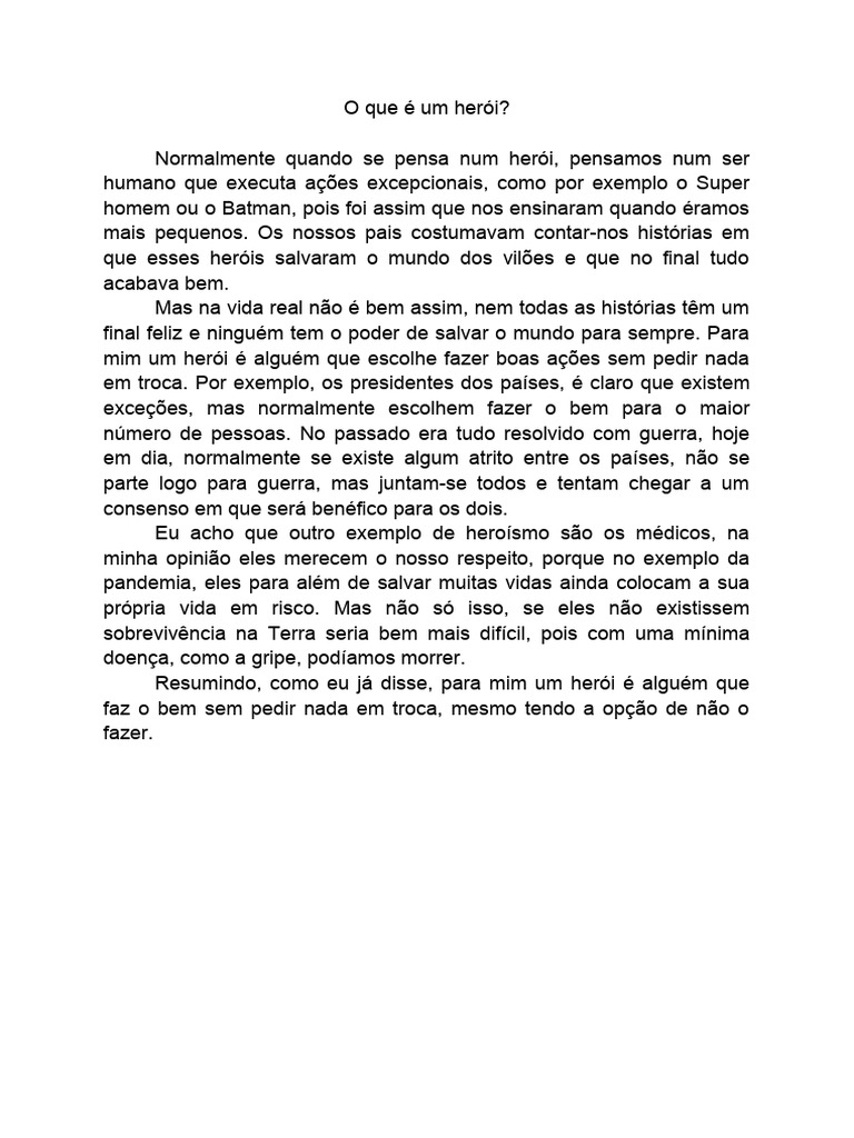 O Que É Um Herói | PDF
