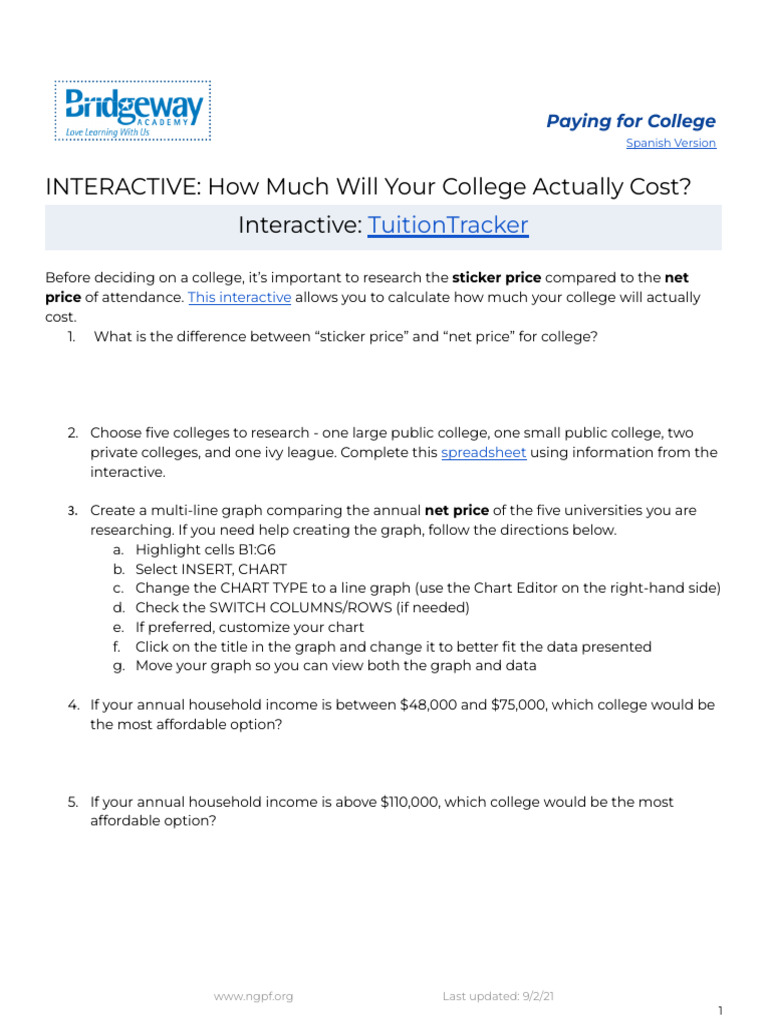 INTERACTIVE - How Much Will Your College Actually Cost | PDF ...