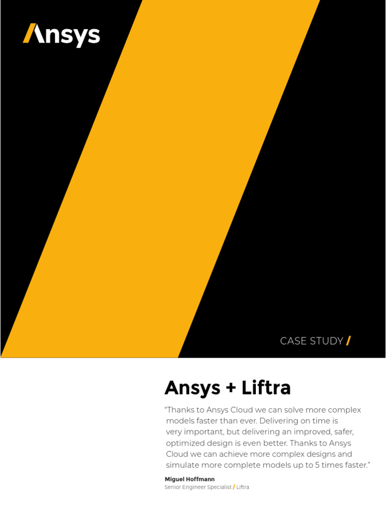 Ansys Case Study Liftra Pdf Crane Machine Wind Turbine