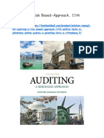 Solution Manual For Auditing A Risk Based Approach 11th Edition Karla M Johnstone Zehms Audrey A Gramling Larry e Rittenberg 2