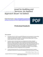 Solution Manual For Auditing and Assurance Services An Applied Approach Stuart 1st Edition