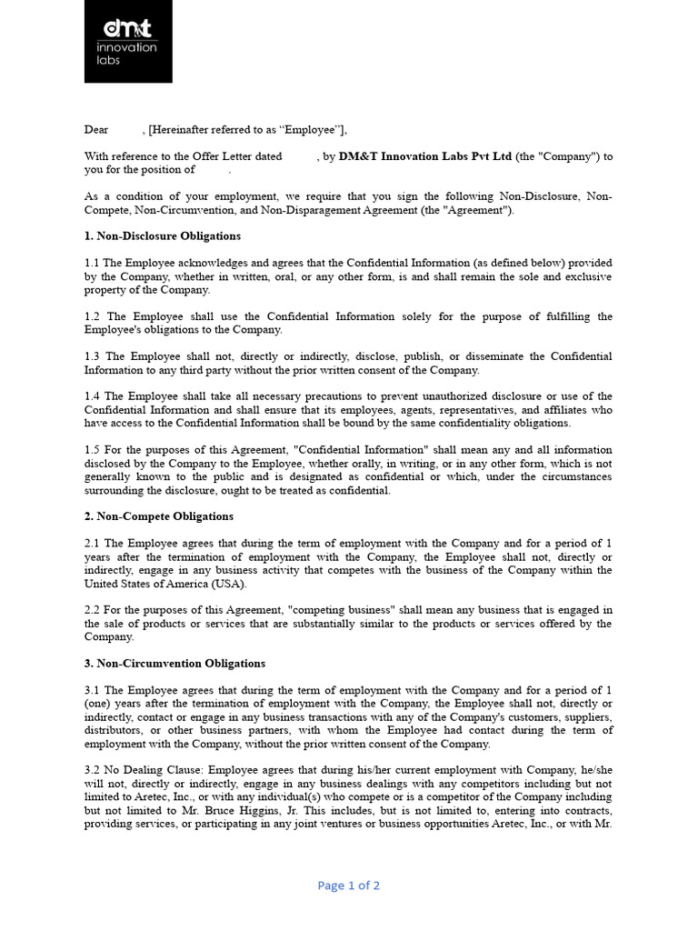 NCND Agreement PDF