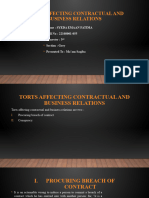 Torts Affecting Contractual and Business Relations