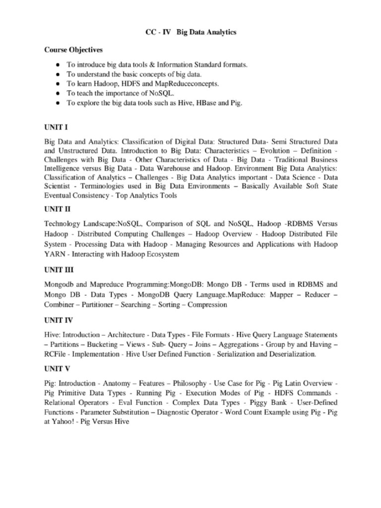 2nd SEM I MCA Syllabus | PDF