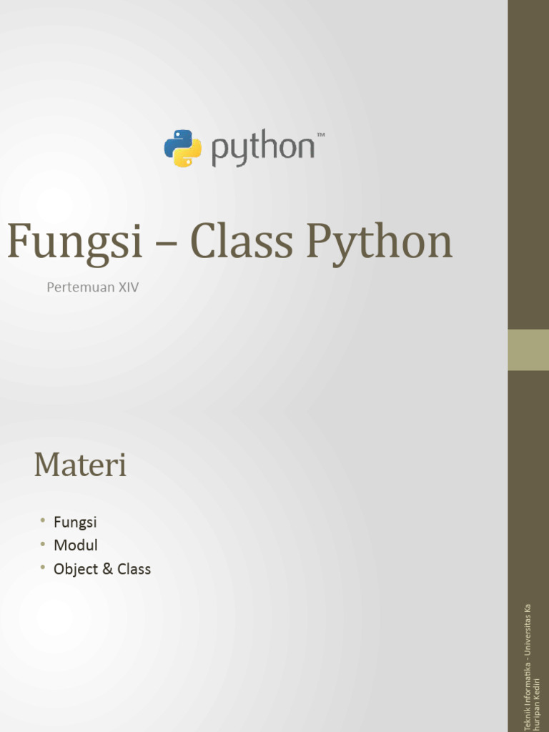 Pertemuan XIV Fungsi Modul Python | PDF