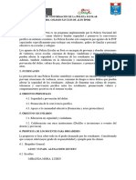 Acta de Conformación de La Policía Escolar Del Colegio Integral San Luis de Alto Ipoki