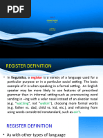 Types of Register in English Writing | PDF | Linguistics | Human ...