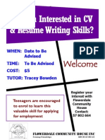 Are You Interested in CV &amp Resume Writing Skills