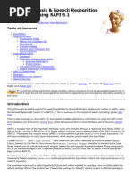 Speech Synthesis & Speech Recognition Using SAPI 5.1