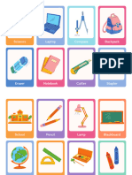 Colourful Illustrative School Objects Back To School Flashcards - 20231115 - 080708 - 0000