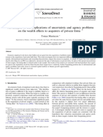 An Analysis of The Implications of Uncertainty and Agency Problems On The Wealth Effects To Acquirers of Private Firms