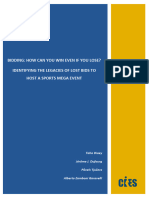 How can you win even if you lose- Master thesis identifying the legacy of sports bids 