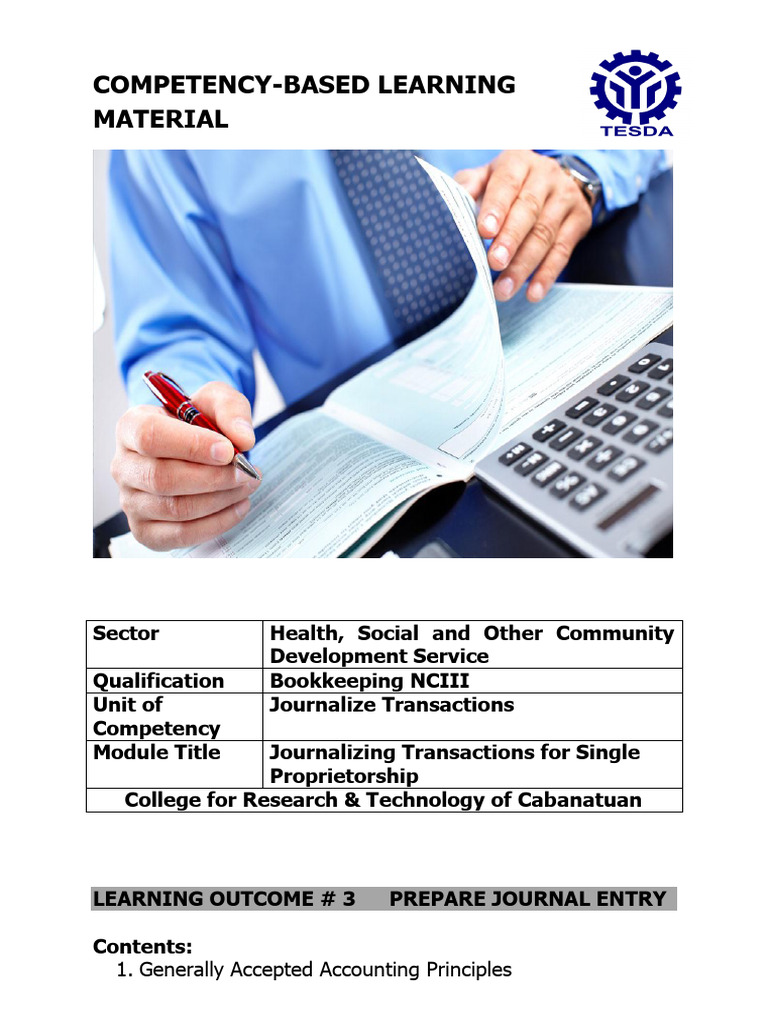 Bookkeeping Journal Basics | PDF | Debits And Credits | Business