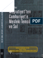 Erol Ülker Meşrutiyet'Ten Cumhuriyet'e Mesleki Temsil Ve Sol