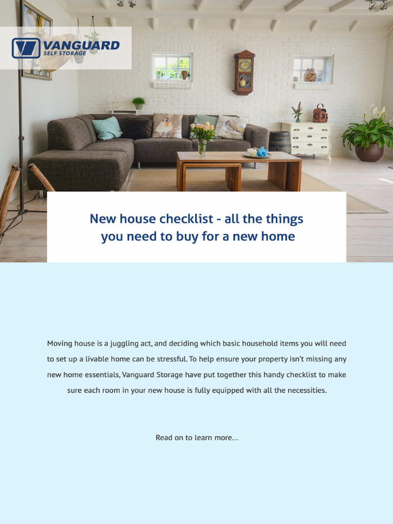 New House Checklist | PDF