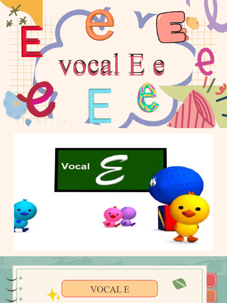 Actividades con la Vocal E para Niños | PDF | Estudios de idiomas ...
