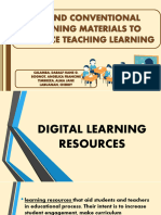 Ict and Conventional Learning Resources