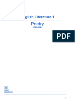 Syllabus EL1 Poetry AY 2020-2021