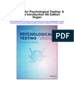 Test Bank For Psychological Testing A Practical Introduction 4th Edition Hogan