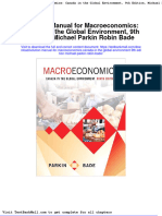 Solution Manual for Macroeconomics Canada in the Global Environment 9th Edition Michael Parkin Robin Bade