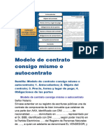 Modelo de Contrato Consigo Mismo o Autocontrato